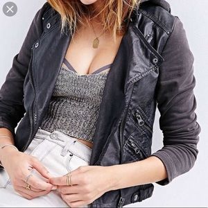 UO Silence + Noise Leather Jacket